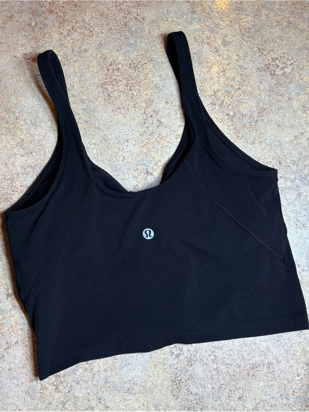 Lululemon Align Tank Top Black Nulu Built In Shelf Bra Crop Camisole